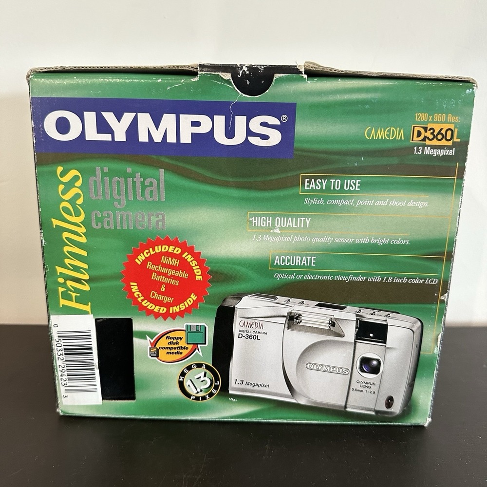EUC Olympus Digital Camera Filmless D-360L 1.3 Megapixel Silver Tested